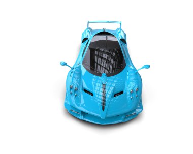 Beyaz arkaplanda 3 boyutlu spor araba görüntüleme