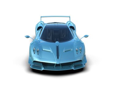 Beyaz arkaplanda 3 boyutlu spor araba görüntüleme