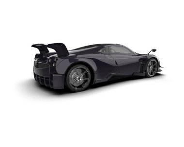 Beyaz arkaplanda 3 boyutlu spor araba görüntüleme