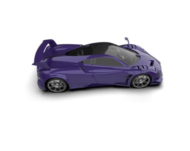 Beyaz arkaplanda 3 boyutlu spor araba görüntüleme