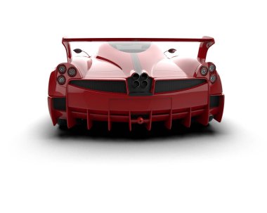 Beyaz arkaplanda 3 boyutlu spor araba görüntüleme