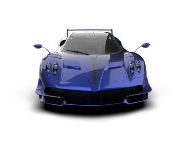 Beyaz arkaplanda 3 boyutlu spor araba görüntüleme