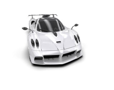 Beyaz arkaplanda 3 boyutlu spor araba görüntüleme