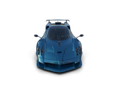 Beyaz arkaplanda 3 boyutlu spor araba görüntüleme