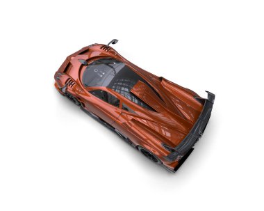 Beyaz arkaplanda 3 boyutlu spor araba görüntüleme