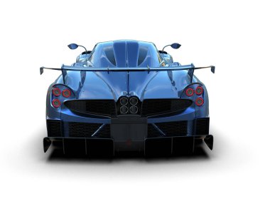 Beyaz arkaplanda 3 boyutlu spor araba görüntüleme