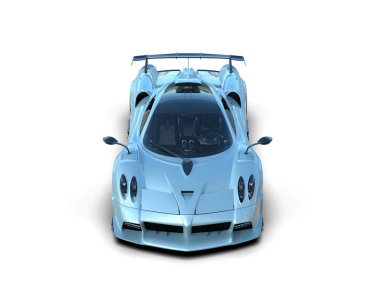 Beyaz arkaplanda 3 boyutlu spor araba görüntüleme