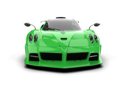 3D görüntüleme, beyaz arkaplanda izole edilmiş spor araba 