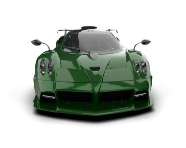 3D görüntüleme, beyaz arkaplanda izole edilmiş spor araba 