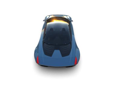 3D görüntüleme, beyaz arkaplanda izole edilmiş spor araba 