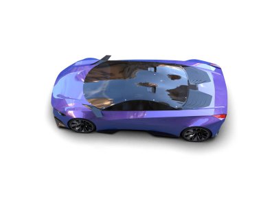 3D görüntüleme, beyaz arkaplanda izole edilmiş spor araba 