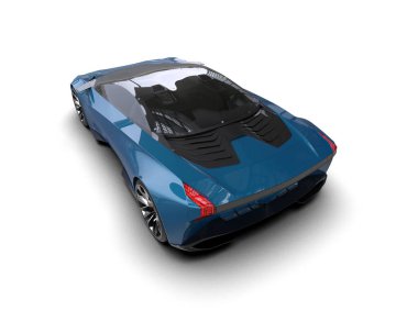 3D görüntüleme, beyaz arkaplanda izole edilmiş spor araba 