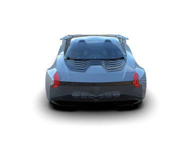 3D görüntüleme, beyaz arkaplanda izole edilmiş spor araba 