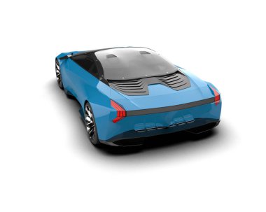 3D görüntüleme, beyaz arkaplanda izole edilmiş spor araba 
