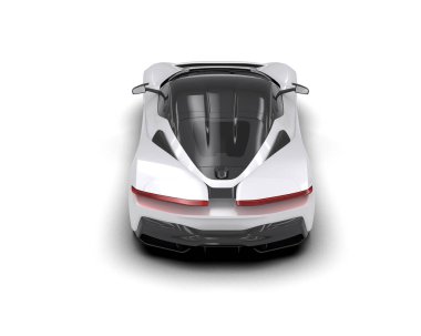 3D görüntüleme, beyaz arkaplanda izole edilmiş spor araba 