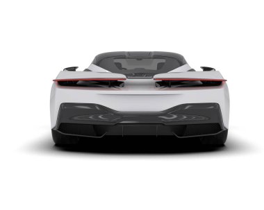 3D görüntüleme, beyaz arkaplanda izole edilmiş spor araba 