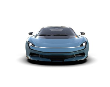 3D görüntüleme, beyaz arkaplanda izole edilmiş spor araba 