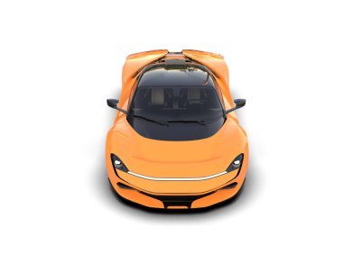 3D görüntüleme, beyaz arkaplanda izole edilmiş spor araba 