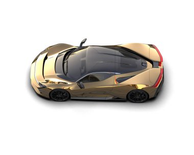 3D görüntüleme, beyaz arkaplanda izole edilmiş spor araba 