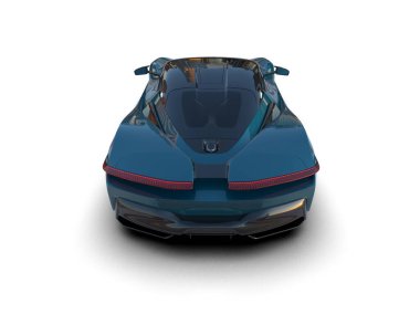 3D görüntüleme, beyaz arkaplanda izole edilmiş spor araba 