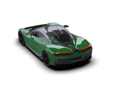 3D görüntüleme, beyaz arkaplanda izole edilmiş spor araba 