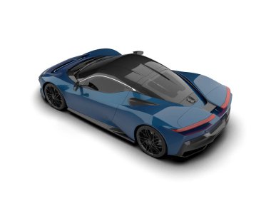 3D görüntüleme, beyaz arkaplanda izole edilmiş spor araba 