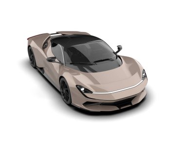 3D görüntüleme, beyaz arkaplanda izole edilmiş spor araba 