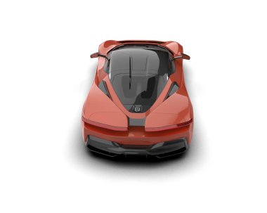 3D görüntüleme, beyaz arkaplanda izole edilmiş spor araba 