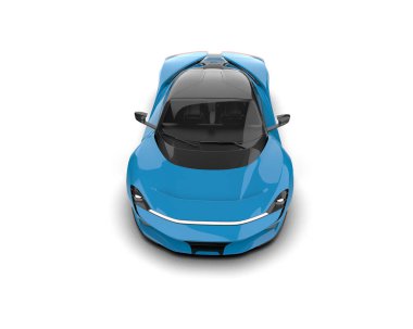 3D görüntüleme, beyaz arkaplanda izole edilmiş spor araba 