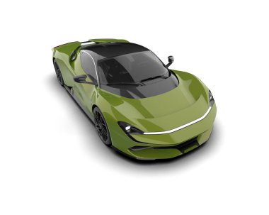 3D görüntüleme, beyaz arkaplanda izole edilmiş spor araba 