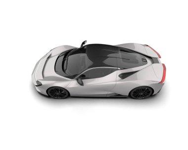 3D görüntüleme, beyaz arkaplanda izole edilmiş spor araba 