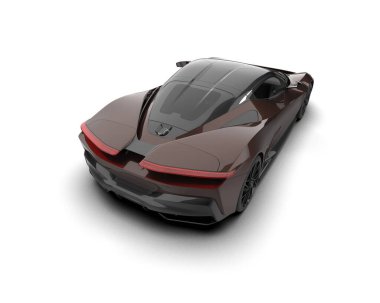 3D görüntüleme, beyaz arkaplanda izole edilmiş spor araba 