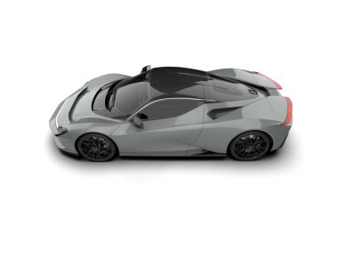 3D görüntüleme, beyaz arkaplanda izole edilmiş spor araba 