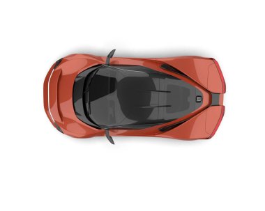 3D görüntüleme, beyaz arkaplanda izole edilmiş spor araba 