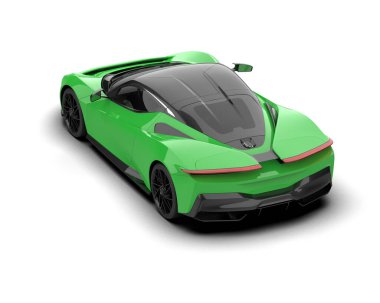 3D görüntüleme, beyaz arkaplanda izole edilmiş spor araba 