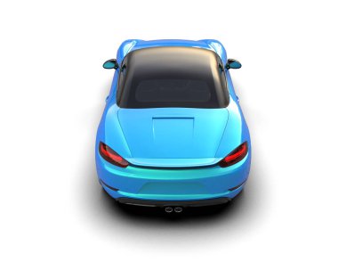 3D görüntüleme, beyaz arkaplanda izole edilmiş spor araba 