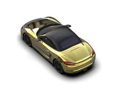 3D görüntüleme, beyaz arkaplanda izole edilmiş spor araba 