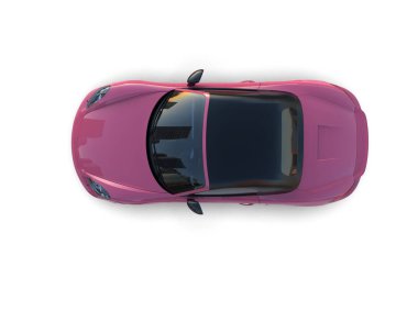 3D görüntüleme, beyaz arkaplanda izole edilmiş spor araba 