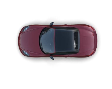 Modern spor araba - beyaz arkaplanda 3D resim