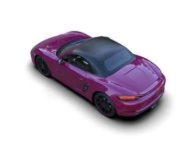 Modern spor araba - beyaz arkaplanda 3D resim