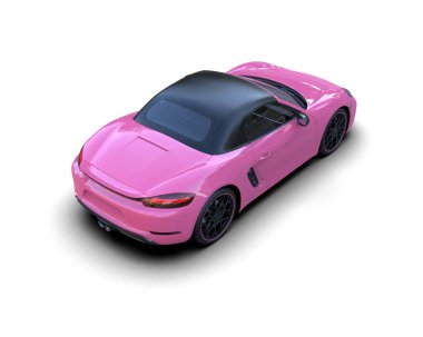 Modern spor araba - beyaz arkaplanda 3D resim