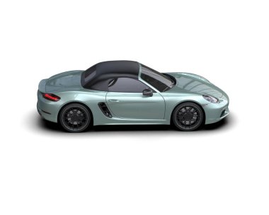 Modern spor araba - beyaz arkaplanda 3D resim