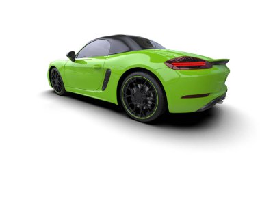 Modern spor araba - beyaz arkaplanda 3D resim