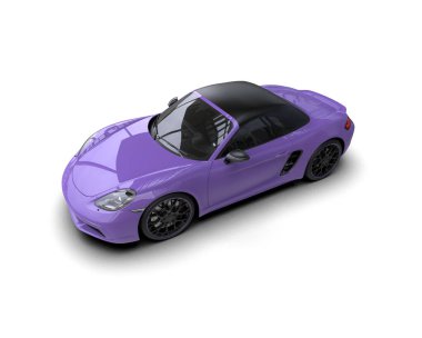 Modern spor araba - beyaz arkaplanda 3D resim