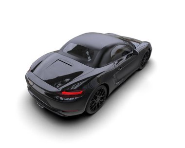 Modern spor araba - beyaz arkaplanda 3D resim