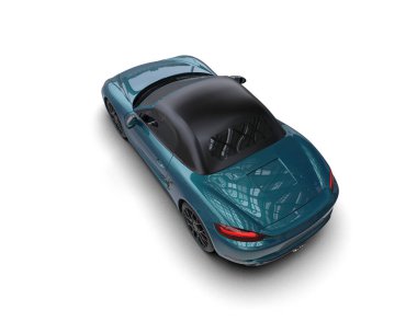 Modern spor araba - beyaz arkaplanda 3D resim