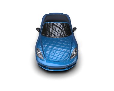 Modern spor araba - beyaz arkaplanda 3D resim