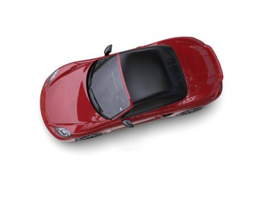 Modern spor araba - beyaz arkaplanda 3D resim