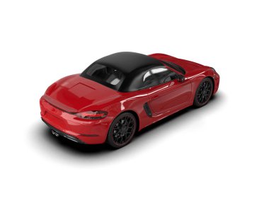 Modern spor araba - beyaz arkaplanda 3D resim