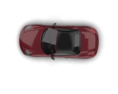 Modern spor araba - beyaz arkaplanda 3D resim